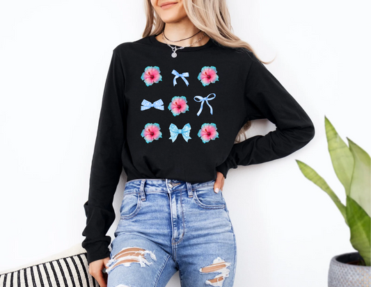 Blue Flower long-sleeve - Destello Store