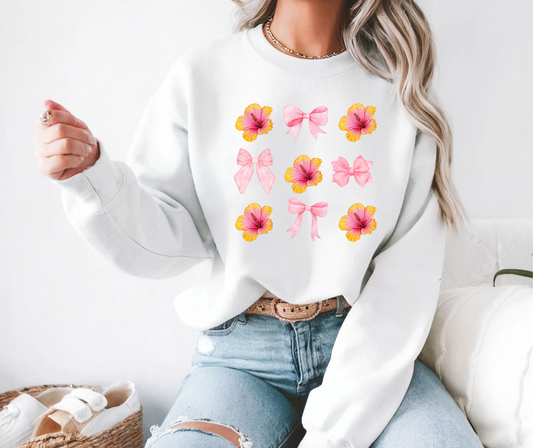 Pink Flower Sweatshirt - Destello Store