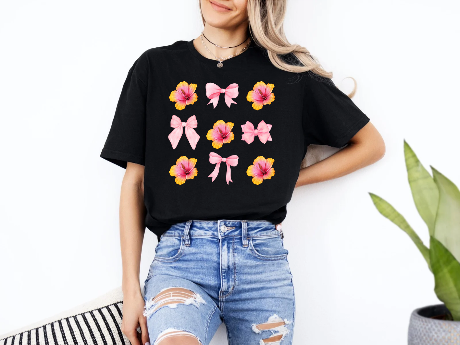Pink Flower T-Shirt - Destello Store