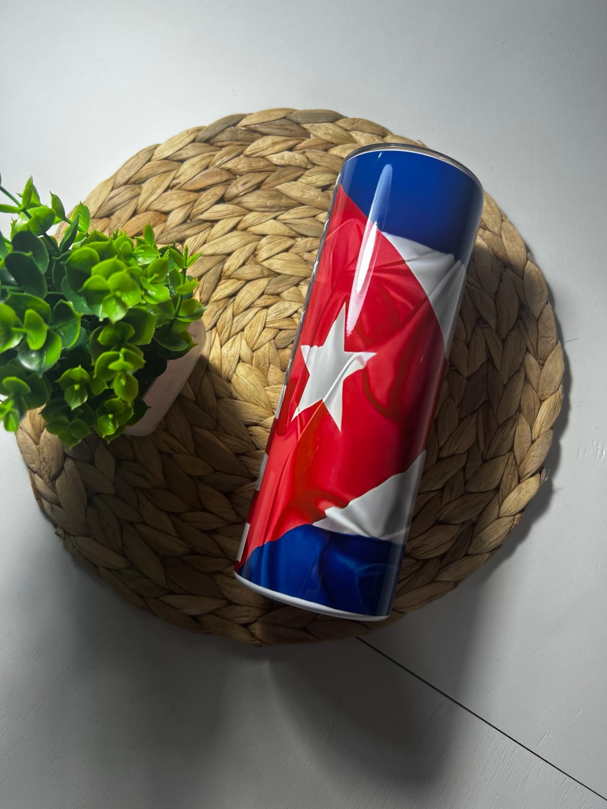 Bandera Cuba-EEUU | Tumbler - Destello Store